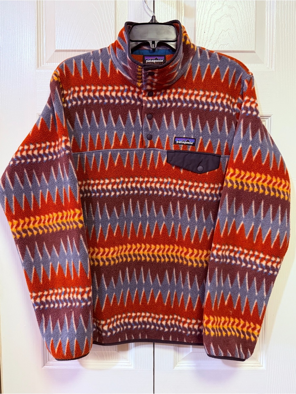 Patagonia Synchilla Fleece Snap-T Laughing Waters Pullover Women M Aztec Jacket